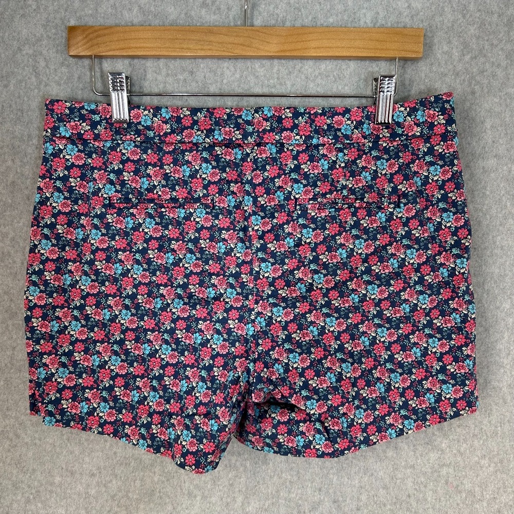 Brooks Brothers Womens Shorts Blue Pink Floral Casual Spring Summer Preppy Sz 8 - Picture 4 of 13
